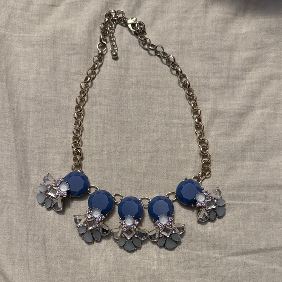 Source Unknown Jewelry - Source Unknown Blue and Silver Statement Necklace
